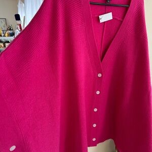 Talbots Fuchsia Ribbed Knit Sweater